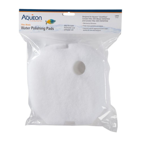 Aqueon QuietFlow Canister 300/400 Water Polishing Pad Blanc Large 2pk 