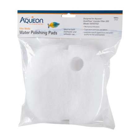 Aqueon QuietFlow Canister 200 Polishing Pads White Large 2pk  Aqueon QuietFlow Canister 200 Polishing Pads White Large 2pk