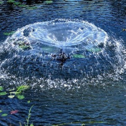 Pond Boss® Floating Fountains with Lights - 1/4 hp