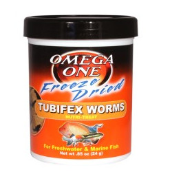 Omega One Freeze Dried Tubifex Worms - 44g (1.5oz.)