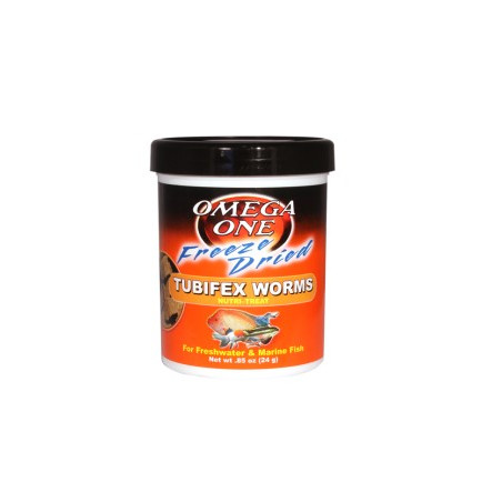 Omega One Freeze Dried Tubifex Worms - 44g (1.5oz.)