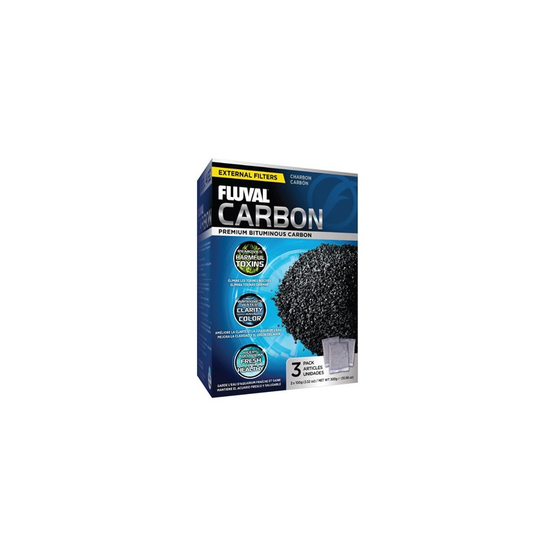 Fluval Carbon - 3 X 100g Nylon Bags