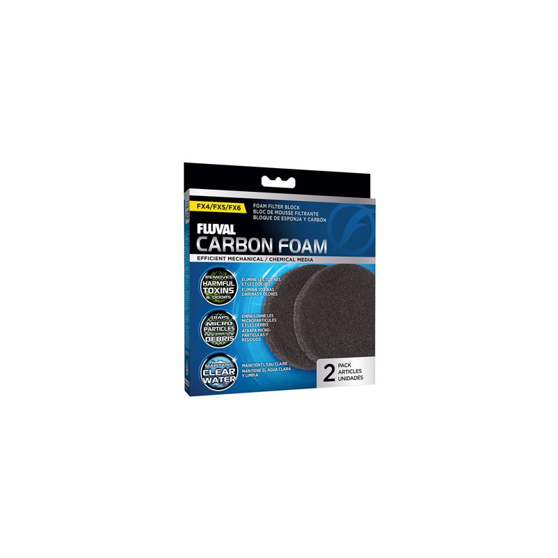 Fluval fx4/fx5/fx6 Carbon Foam Pads - 2 pack