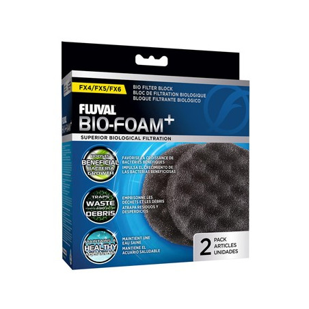 Fluval fx4/fx5/fx6 Bio-Foam Plus Filter Pads- 2 pack