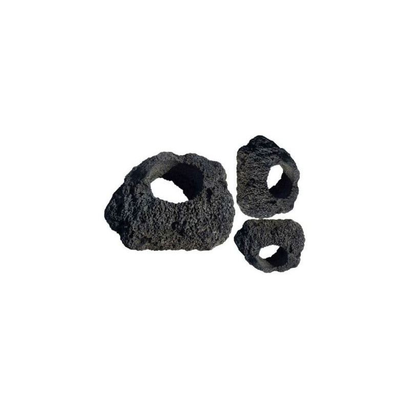 Feller Stone Black Lava Rock Cave - Small