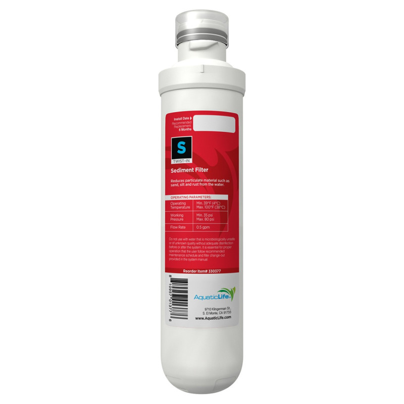 Aquatic Life Twist-In Sediment Filter Cartridge