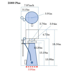 Coralbox Cone Protein Skimmer - DC300 PLUS