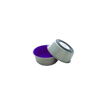 Dogit Stainless Steel Non-Skid Dog Bowl - Purple - 1.15 L (39 fl.oz.)