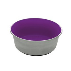 Dogit Stainless Steel Non-Skid Dog Bowl - Purple - 1.15 L (39 fl.oz.)