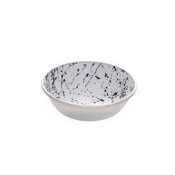 Dogit Stainless Steel Non-Skid Dog Bowl - Black & White Splash - 350 ml (11.8 fl.oz.)