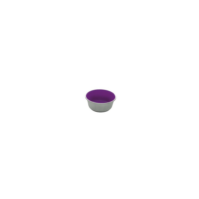 Dogit Stainless Steel Non-Skid Dog Bowl - Purple - 350 ml (11.8 fl.oz.)