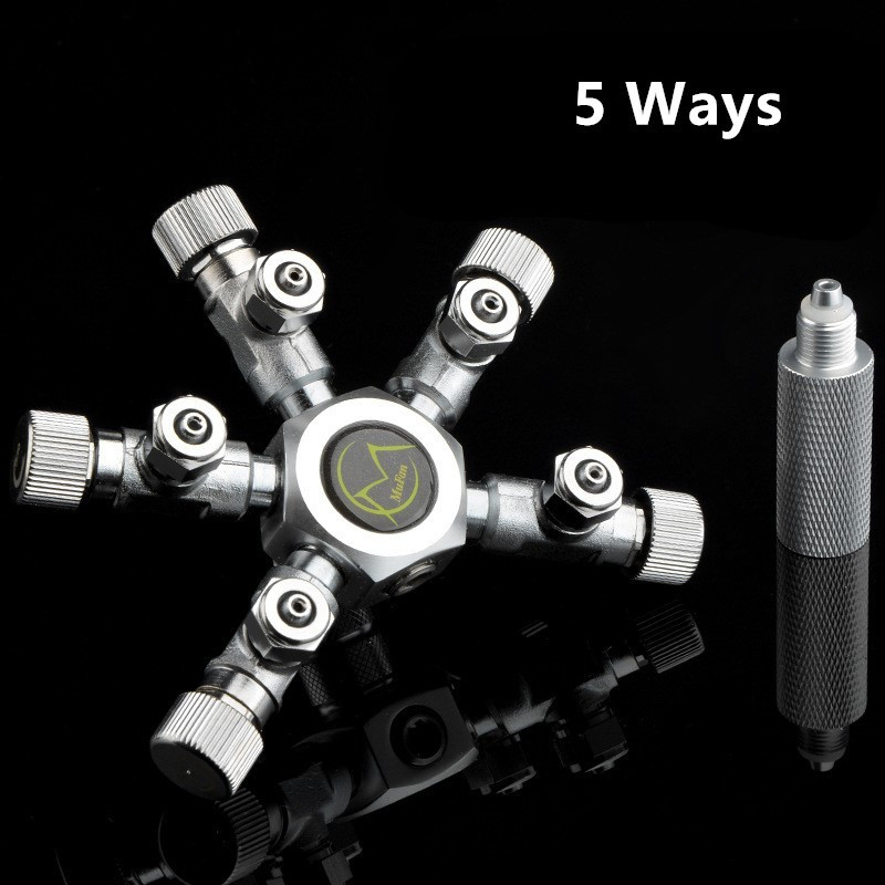 5 Way Brass CO2 Splitter