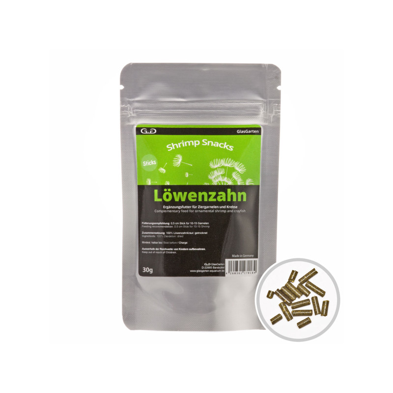 GlasGarten Shrimp Snacks Dandelion -30g
