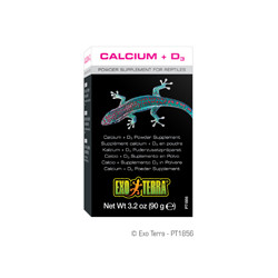 Exo Terra Calcium +D3 Powder Supplement -90 g