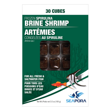 Seapora Frozen Spirulina Brine Shrimp - 35 Cubes - 100 g