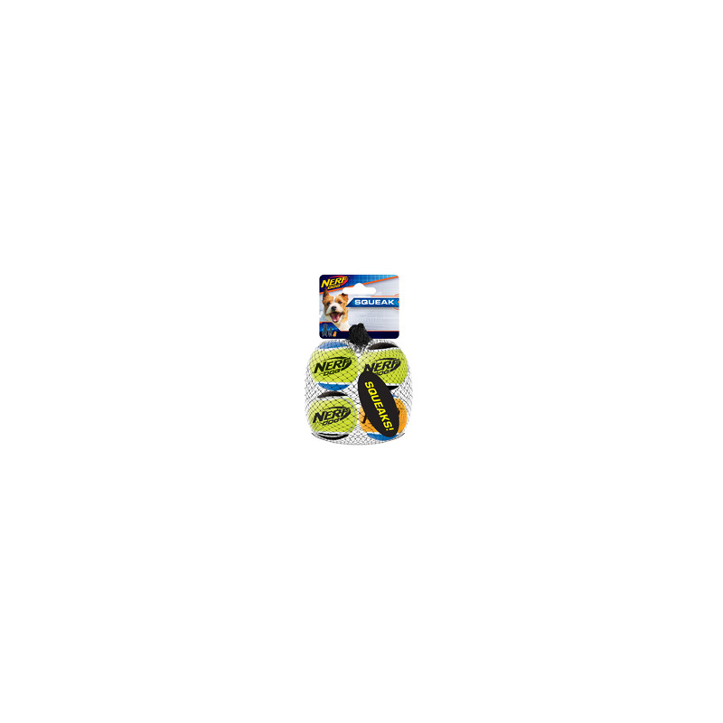 Nerf Squeak Tennis Balls - 4 Pack - XSmall (1.75 in)