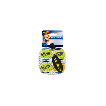 Nerf Squeak Tennis Balls - 4 Pack - XSmall (1.75 in)