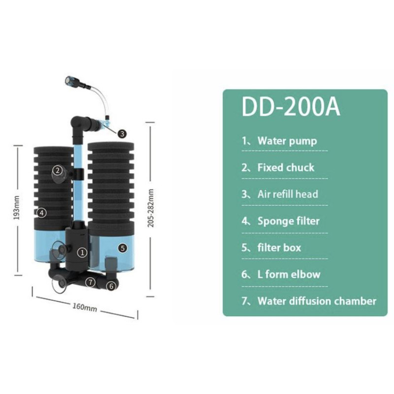 Qanvee Sponge Filter DD-200A