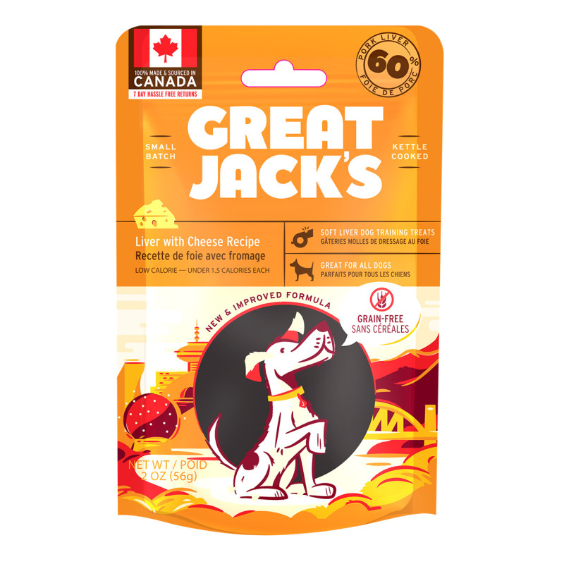 Great Jack's Dog Treats -Liver with Cheese Recipe -2oz (56g)