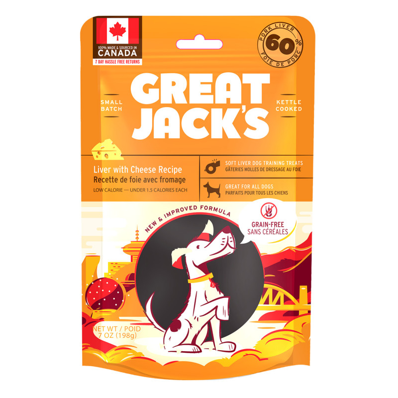 Great Jack's Dog Treats -Liver with Cheese Recipe -7oz (198g)
