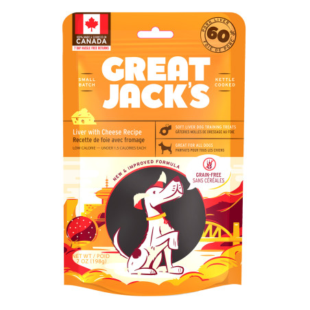 Great Jack's Dog Treats -Liver with Cheese Recipe -7oz (198g)
