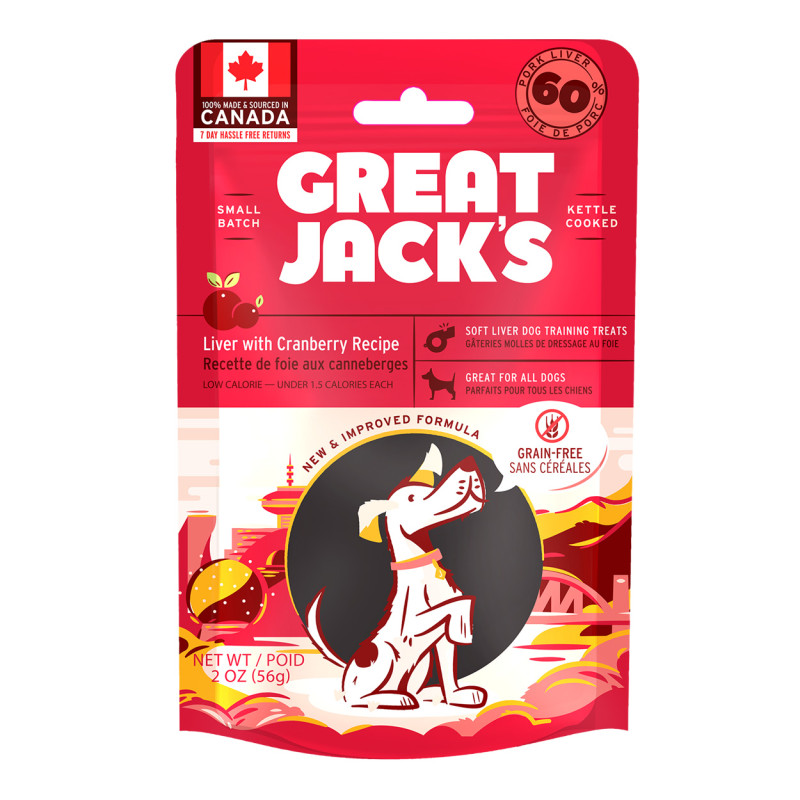 Great Jack's Dog Treats - Liver  with Cranberry Recipe  -2oz (56g)