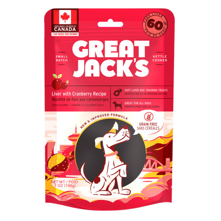 Great Jack's Dog Treats - Liver  with Cranberry Recipe  -7oz (198g)