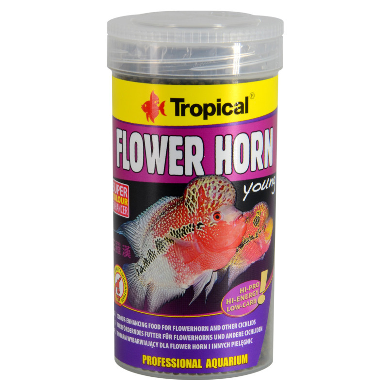 Tropical Young Flower Horn Cichlid Pellets -95g