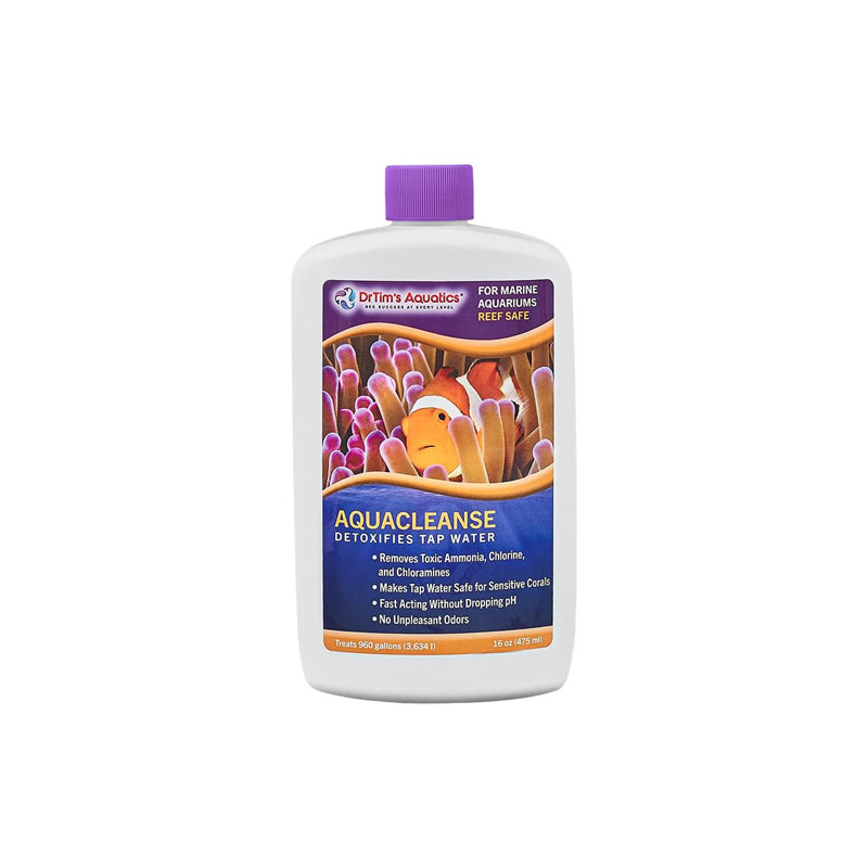 DrTim's AquaCleanse Tap Water Detoxifier for Reef, Nano and Seahorse Aquaria -16oz