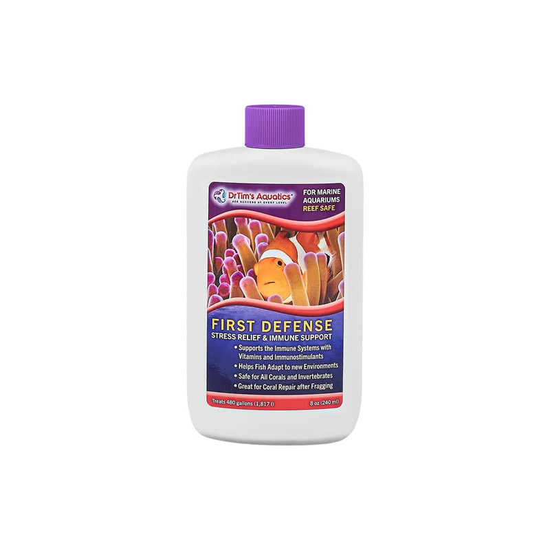 DrTim's First Defense Fish Stress Relief for Reef, Nano and Seahorse Aquaria -8oz