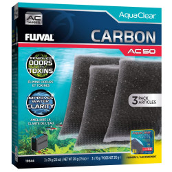 Fluval Carbon for AC50 Power Filter, 210 g, 3-Pack