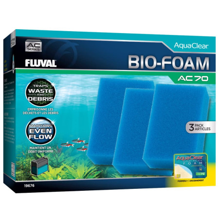 Fluval Bio-Foam for AC70 Power Filter 3-PACK