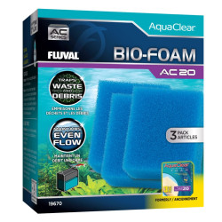 Fluval Bio-Foam for AC20 Power Filter, 3-Pack