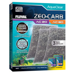 Fluval Zeo-Carb for AC20/AC30 Power Filter -60g, 3-Pack