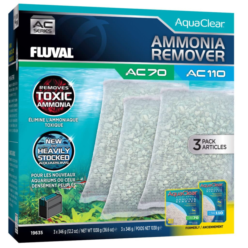 Fluval Ammonia Remover for AC70/AC110, 346g, 3-Pack Fluval Ammonia Remover for AC70/AC110, 346g, 3-Pack