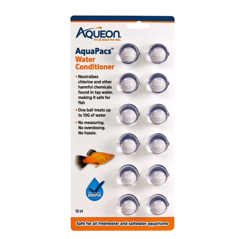 Aqueon AquaPacs Water Conditioner -12 pack