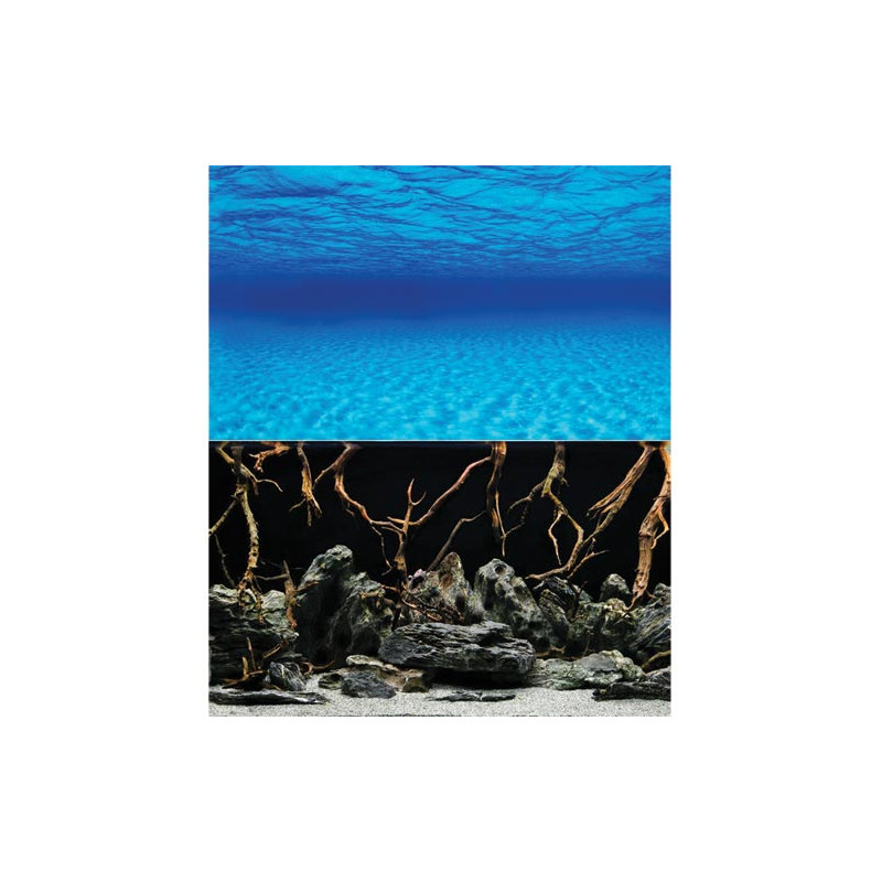 Oceanscape/Mystic Lake Reversible Background  18'' -vendu au pied