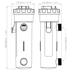 Sicce UV-C Clarifier dimension