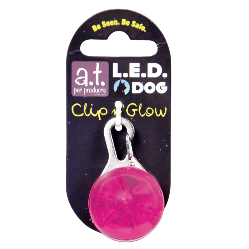 LED Clip n' Glow Tag - Pink