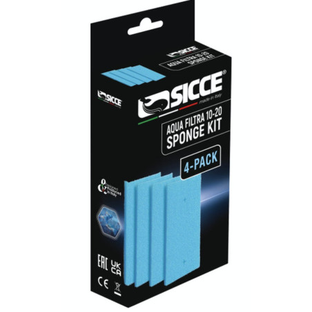 Sicce Aqua Filtra 10-20 Sponge -4pk