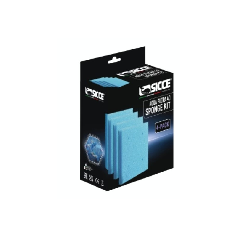 Sicce Aqua Filtra 40 Sponge -4pk