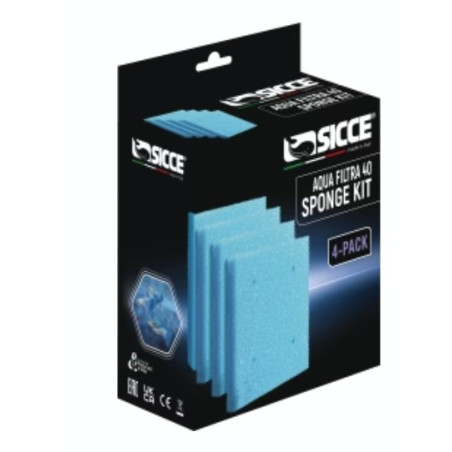 Sicce Aqua Filtra 40 Sponge -4pk